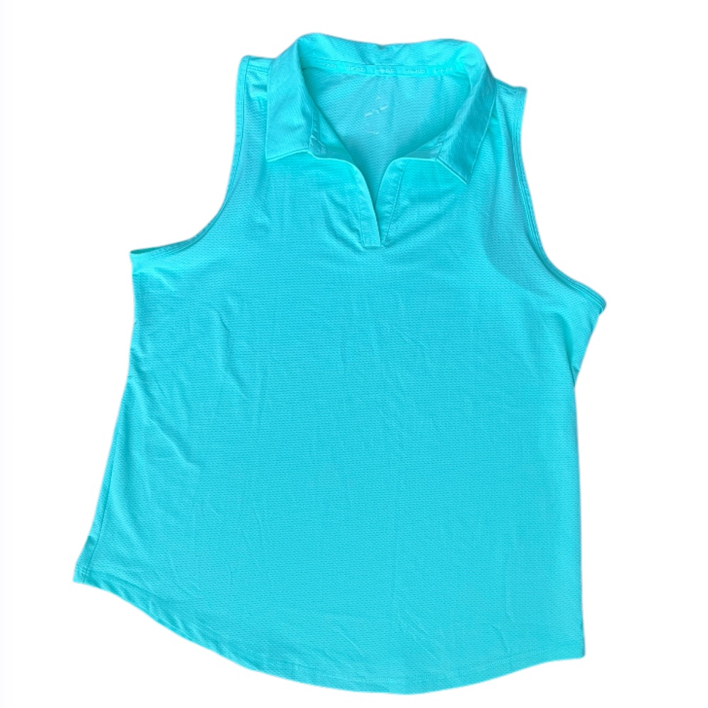 HEAD Sleeveless Polo Top Teal Size Medium